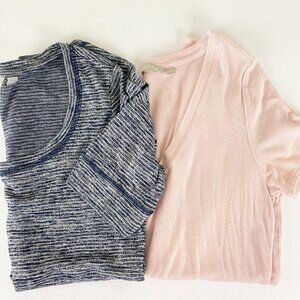 Athleta Lot of 2 Short Sleeve Tunic Tops